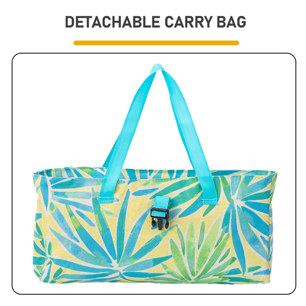 1pcs 座高17in 清爽夏威夷 铝沙滩椅 带头部海绵 侧单肩带 二合一布杯托侧袋 底部收纳提包 牛津布无横杆七档调节猫爪扶手沙滩椅17"-1 62*99*100.5cm 120kg-8