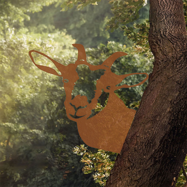 CIFbuy创意刺绣奶牛壁挂 花园庭院草坪装饰 乡村动物工艺礼物（TikTok、temu下自提）-2