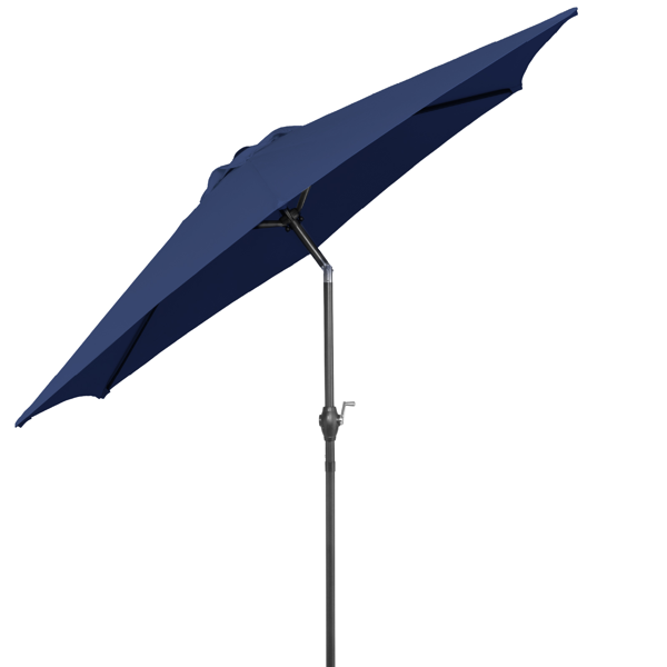 7.5FT 海军蓝 转向头 圆形 太阳伞 涤纶布 6铁伞骨 铁中柱-6