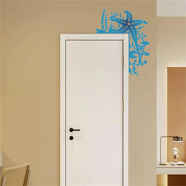 CIFbuy闪亮海星墙贴 女孩房海洋装饰 海滨主题卧室墙艺 可移除防水金属质感（TikTok、temu下自提）-2