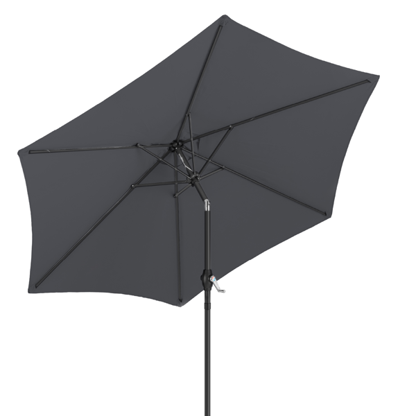 7.5FT 灰色 转向头 圆形 太阳伞 涤纶布 6铁伞骨 铁中柱-1