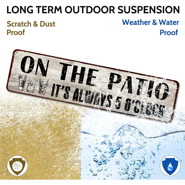 CIFbuy 家用铝制庭院标牌酒吧门廊户外装饰圣诞装饰挂件（TikTok、temu 下自提）-4