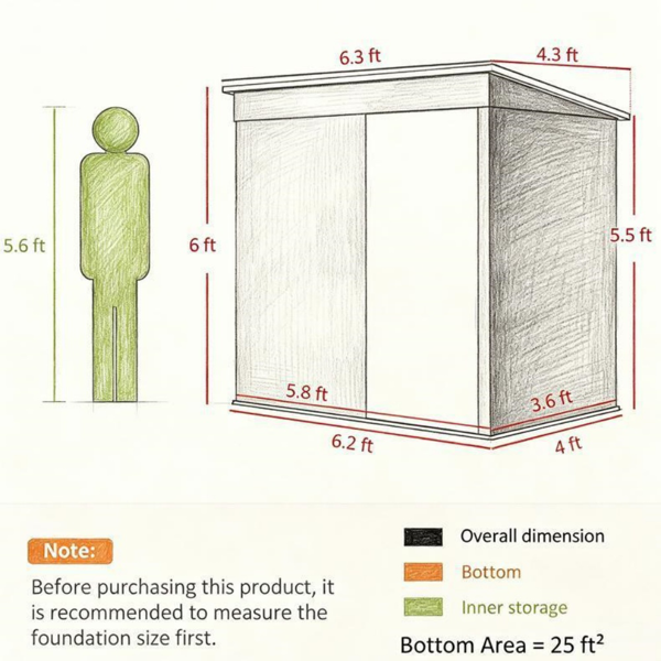 室外花园储物棚工具房-3