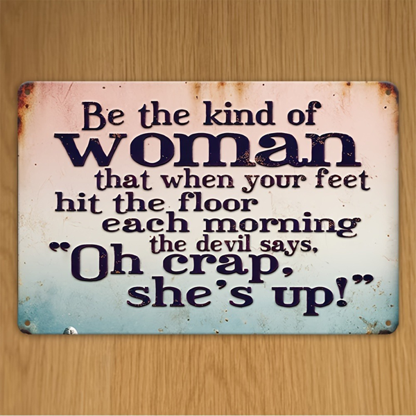 CIFbuy 讽刺风复古金属标牌创意墙面装饰挂牌个性女士专属装饰牌（TikTok、temu 下自提）-5