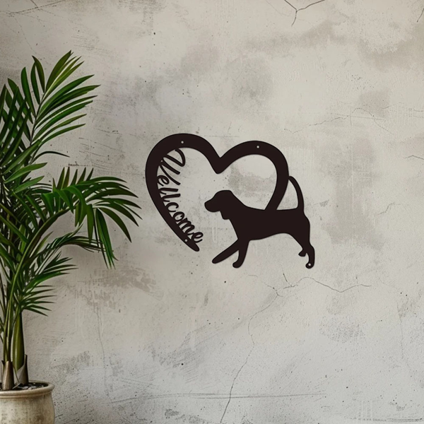 CIFbuy复古农庄铁艺心形狗图案欢迎门牌庭院花园装饰(TikTok、temu下自提)-10