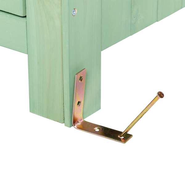 【替换旧编码：75178658】70inch 浅绿色 双坡顶  杉木 庭院木收纳房-13