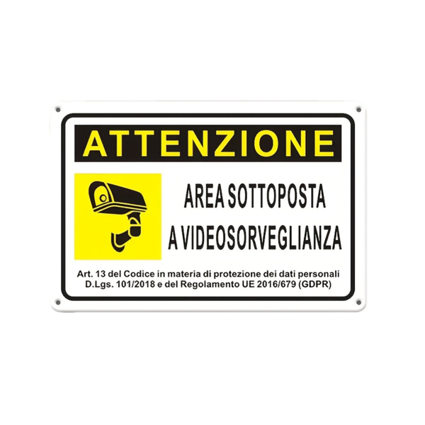 CIFbuy 复古反光铝制安全标志牌壁挂式双语标识家用商用监控警示牌耐候高可见度（TikTok、temu 下自提）-2