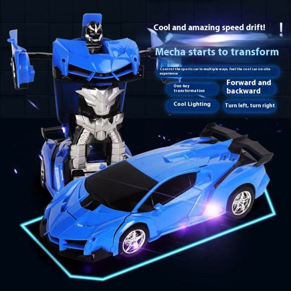 Transforming Car Robot, One-Button Deformation R/ C Toy Car, 1:18 Scale 360°Rotating Drifting, Toys Suitable for Kids Over 3+ Years Old, Educational Toys, Children's Day Gift, Birthday-5