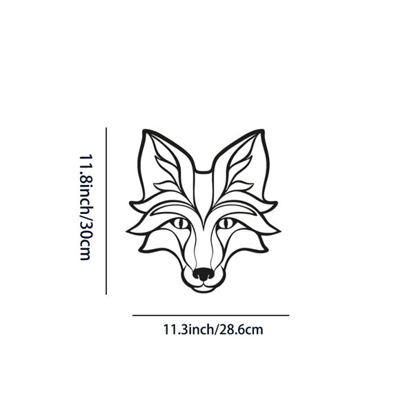 CIFbuy哥特风格狐狸金属墙壁艺术装饰雕塑 TikTok、temu下自提-2
