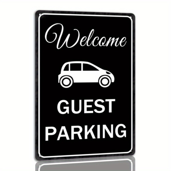 CIFbuy 复古欢迎客车金属锡牌黑白车库商店办公室户外墙面装饰（TikTok、temu pick-up service）