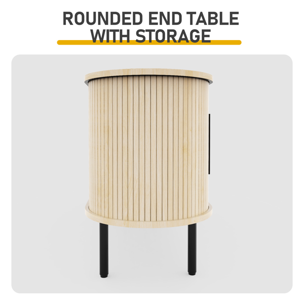 橡木色 浮雕 刨花板 椭圆台面 147*35*58cm 推拉格栅门 电视柜-12