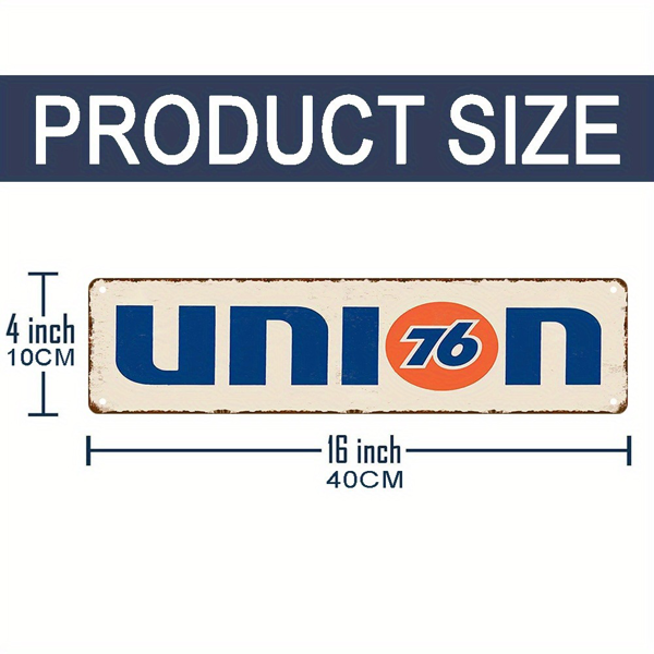 CIFbuy 复古 Union76 金属铝制标牌乡村风墙面装饰车库酒吧室内外壁挂（TikTok、temu 下自提）-2