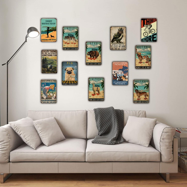 CIFbuy 银色拉布拉多复古金属标牌家居厨房酒吧咖啡馆墙面装饰挂画（TikTok、temu 下自提）-3