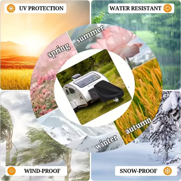 全黑拖车挂钩盖用于房车和旅行拖曳 - 适用于房车、卡车、拖车、船只及全地形车 - 防尘防雪防水，易安装，增强边缘设计，耐用结构，户外爱好者必备-9