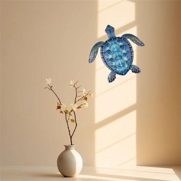 CIFbuy复古海龟金属墙壁艺术 海岸装饰适用于客厅卧室 航海主题室内外挂饰（TikTok、temu下自提）-8