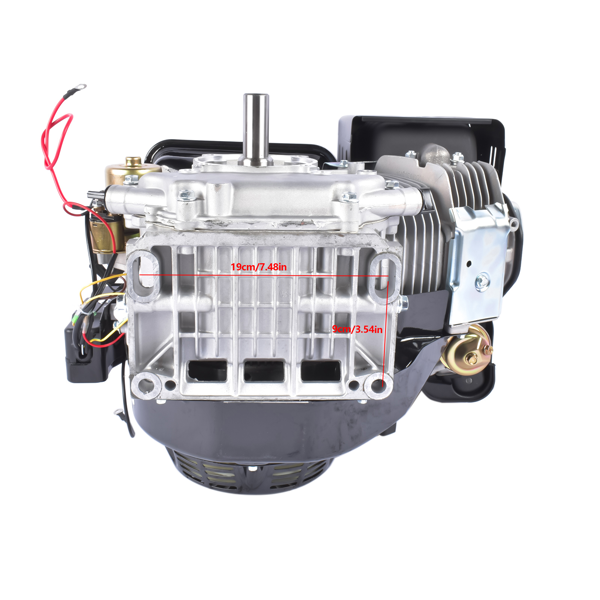A3 四冲程 389cc 13HP OHV水平轴电启动汽油发动机黑色 4 Stroke 13HP 389cc Gas Engine with Electric Start, Go Kart Engine Horizontal Shaft OHV Gas Motor, Gas Powered Multi-Use Engine Black-10