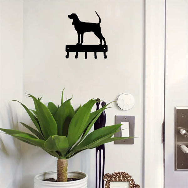 CIFbuy复古猎浣熊犬入口壁挂钩套装乡村农舍风格衣帽钥匙宠物牵引绳收纳整理器(TikTok、temu下自提)-1