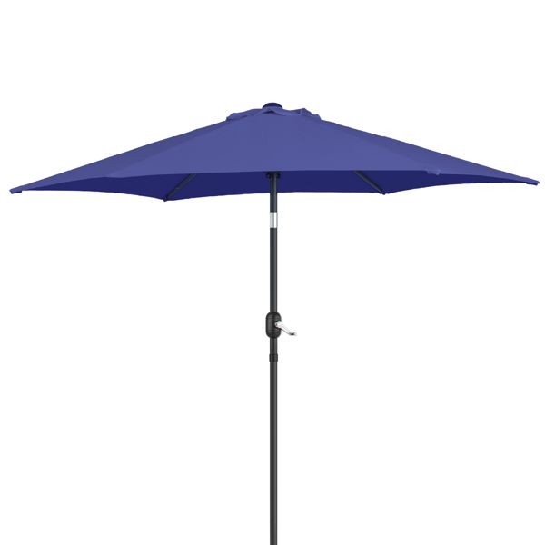 9FT 海军蓝 转向头 KD 圆形 太阳伞  涤纶布 6铁伞骨 铁中柱-3