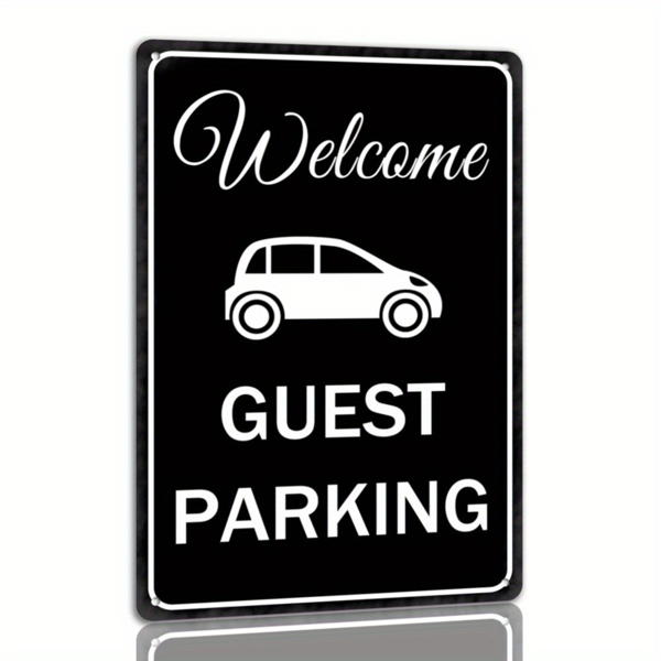 CIFbuy 复古欢迎客车金属锡牌黑白车库商店办公室户外墙面装饰（TikTok、temu pick-up service）-1