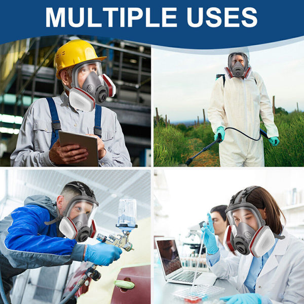 可重复使用的全脸防护口罩，适用于木工、油漆、焊接作业时佩戴的防护面罩(各平台政策不同，链接已附相关资质，如无所需资质请勿上架)-8