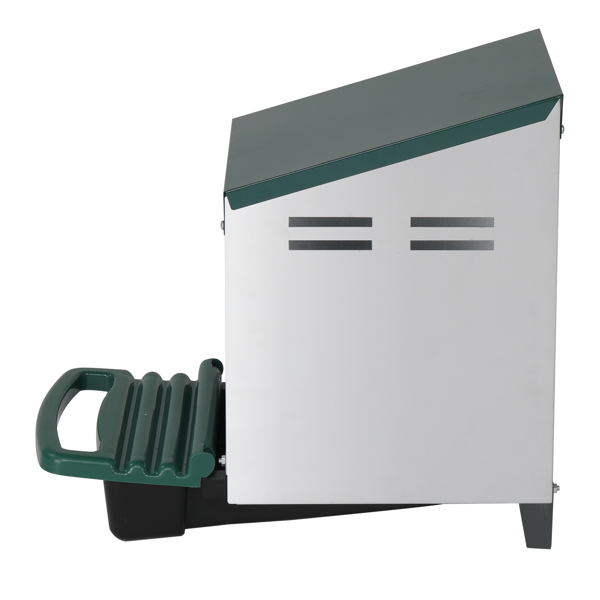 27x52x47cm 斜顶 绿+银 单隔间 塑料+铁 喂食用品-3