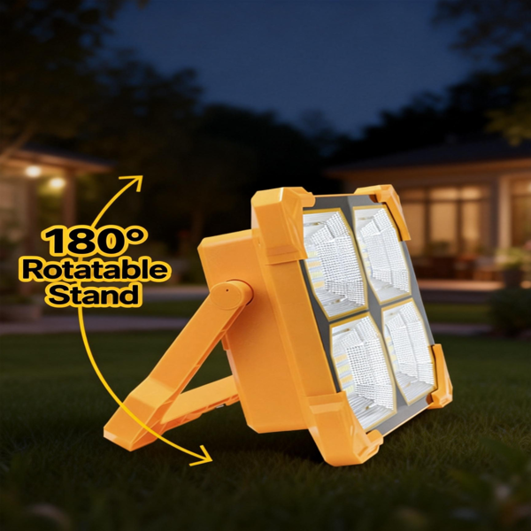 便携式LED太阳能工作灯，无级调光，工地电池可充电LED落地灯，飓风应急工作灯-3