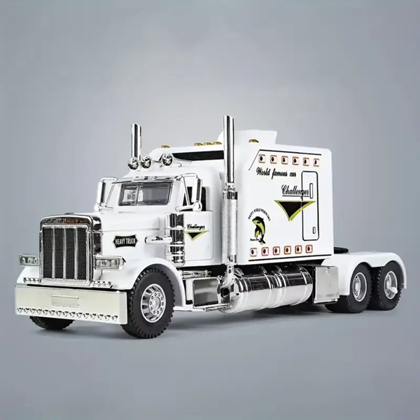 Semi Truck Toys for Boy Heavy Trucks,Metal Diecast Trucks Model Pull Back Cars with Light and Sound,Truck and Trailer Toys for Boys,Toy Trucks for Boys Age 4-8-2