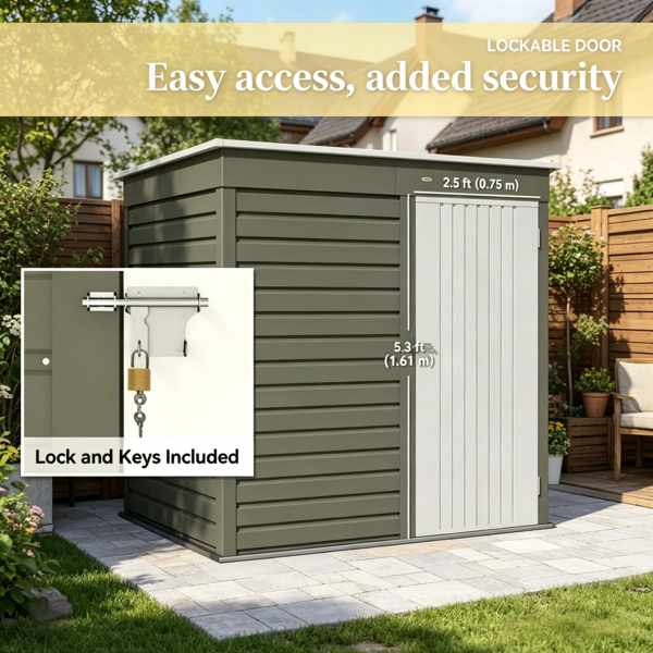 室外花园储物棚工具房-4