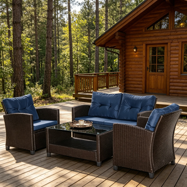 户外花园沙发套装 /藤编沙发-8