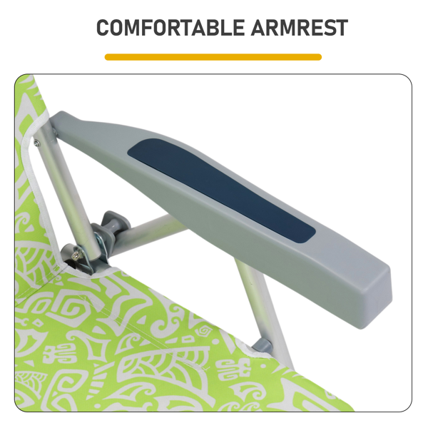 1pcs 座高15in 黄色部落花纹 可平躺 铝沙滩椅 带头枕 双肩带 二合一布杯托侧袋 背部冰包 连体牛津布有横杆五档调节可平躺铝沙滩椅15"-1 63*109*102cm 120kg-7