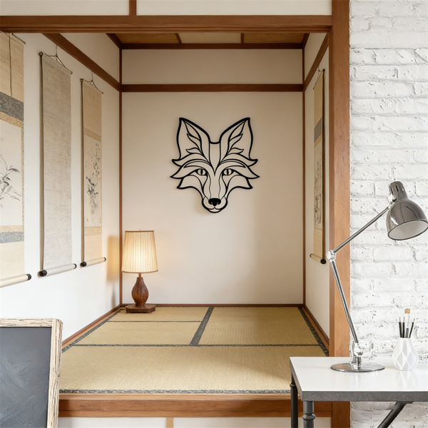 CIFbuy哥特风格狐狸金属墙壁艺术装饰雕塑 TikTok、temu下自提-6