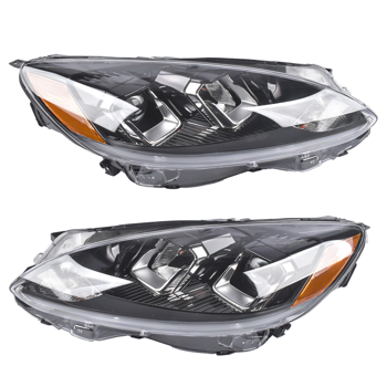 大灯 Pair Left & Right Side Headlight Replacement for Ford Escape 2020 2021 2022 Halogen w/ Bulb LJ6Z13008B LJ6Z13008A