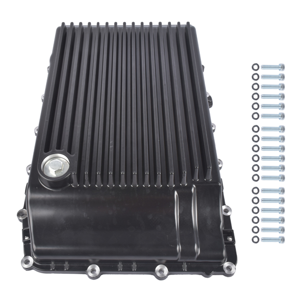 变速箱油底壳 Aluminum Transmission Oil Pan Cooling Replacement for Ford F-150 Mustang Explorer Expedition Lincoln Navigator 328053220-5