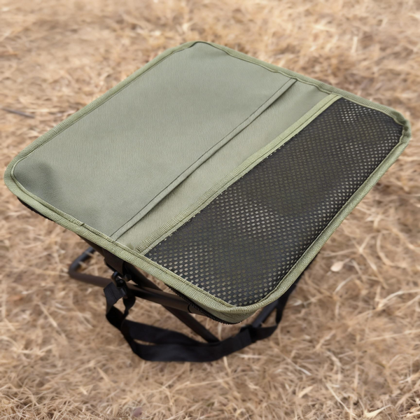 便携式露营凳和折叠小椅 - 紧凑型折叠凳，耐用可折叠凳，适用于钓鱼、徒步旅行、烧烤、户外活动，1件装，绿色-5