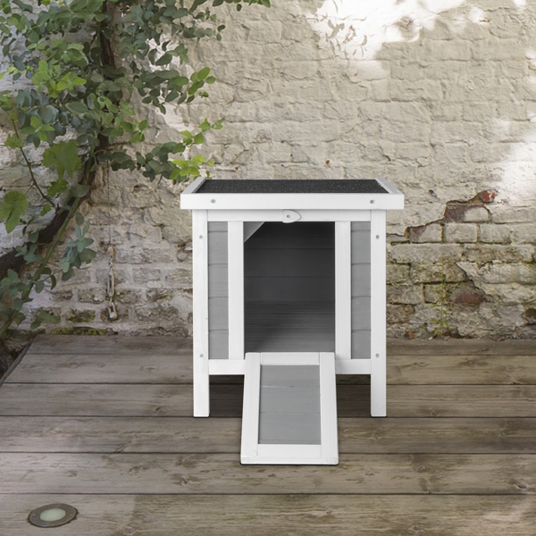 20in  可开屋顶 防水  灰色 变色 黑色沥青屋顶 杉木 木鸡兔笼-11