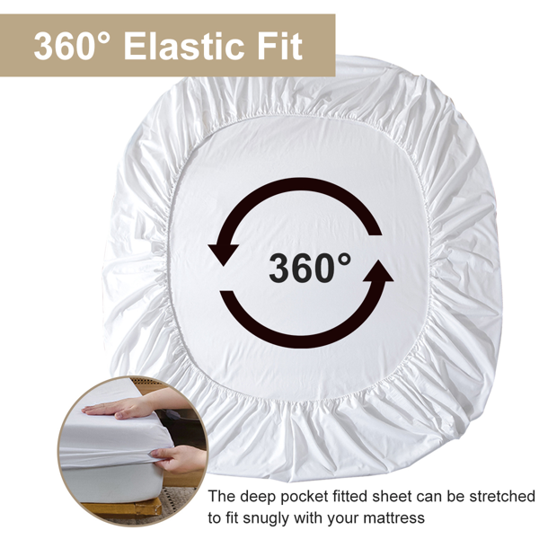 自产组合（床单+床笠+枕套四件套侧边印花））白点红蘑菇 美国加大号（temu仅可自提）-3