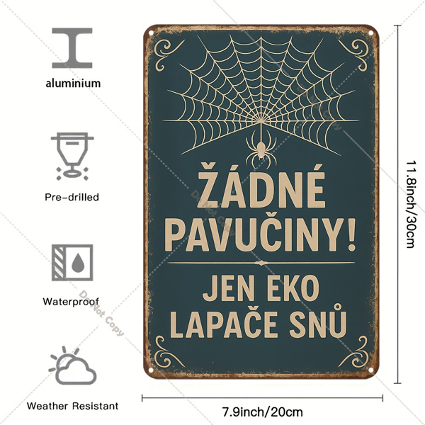 CIFbuy 复古捷克风情标语金属墙饰诙谐箴言铁艺酒吧咖啡馆节日装饰（TikTok、temu pick-up service）-3