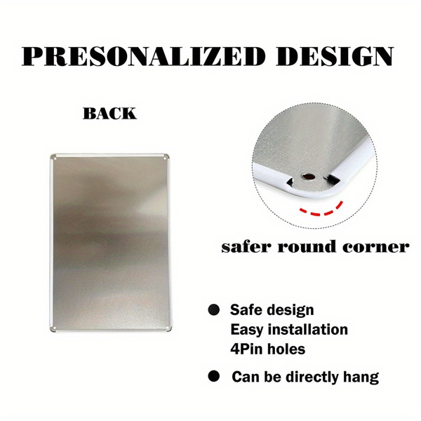 CIFbuy 复古欢迎客车金属锡牌黑白车库商店办公室户外墙面装饰（TikTok、temu pick-up service）-4