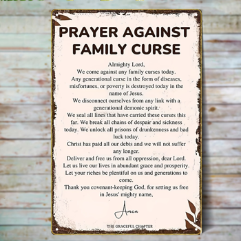 CIFbuy 复古宗教祈祷铁艺墙饰抵御家族诅咒家居花园壁挂装饰（TikTok、temu 下自提）