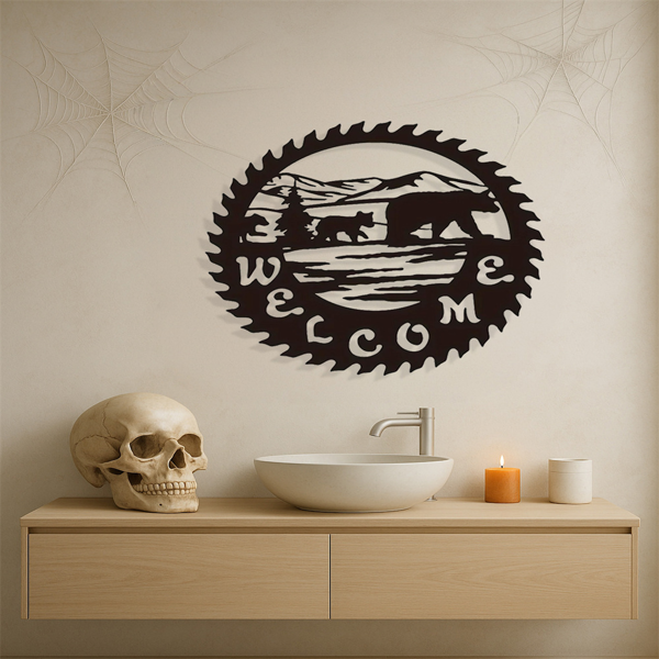 CIFbuy哥特熊雕塑家居装饰金属动物雕像客厅万圣节圣诞节礼物（TikTok、temu下自提）-6