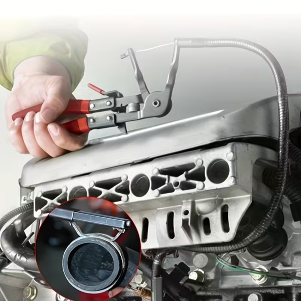 3件软管卡箍钳，带长伸钢丝弹簧软管卡箍的拆卸套件，用于汽车冷却液散热器加热器和带扁平或大卡箍的水软管-3