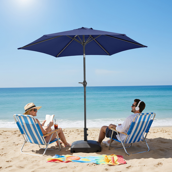 7.5FT 海军蓝 转向头 圆形 太阳伞 涤纶布 6铁伞骨 铁中柱-30