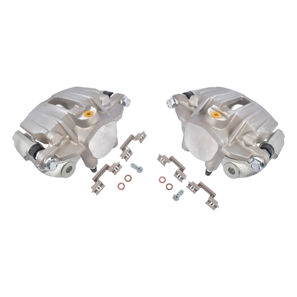 刹车钳 Rear Left and Right Brake Caliper with Bracket Fit for Chevy Astro GMC Safari Yukon Silver 2Pcs-5