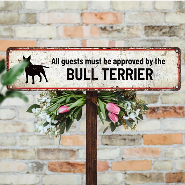 CIFbuy 复古做旧铝制墙饰牛头犬图案金属挂牌酒吧咖啡馆家居装饰牌（TikTok、temu 下自提）-6