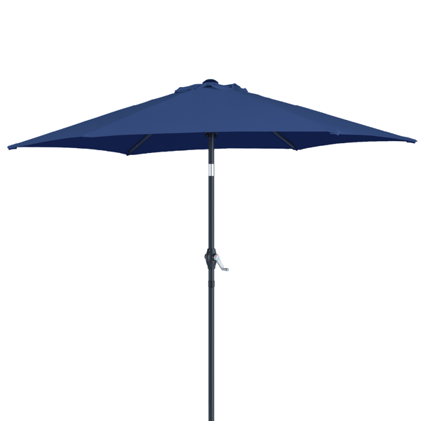 7.5FT 海军蓝 转向头 圆形 太阳伞 涤纶布 6铁伞骨 铁中柱-4