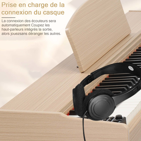 【AM不售卖】GDP-203 88键重锤键盘 嵌入式支架款 自然科技木 电钢琴 德法-17