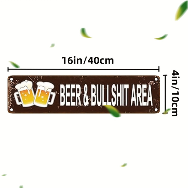 CIFbuy 农家木质标牌啤酒与胡言乱语区壁挂装饰公园农舍商用装饰牌（TikTok、temu 下自提）-2