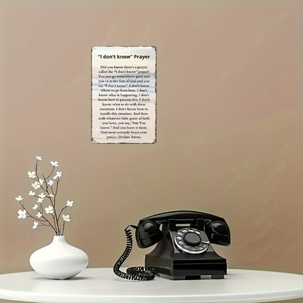 CIFbuy 铝制祈祷标语标牌宗教风墙面装饰客厅车库咖啡厅装饰礼品（TikTok、temu 下自提）-4