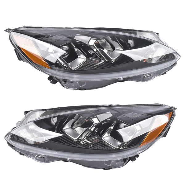 大灯 Pair Left & Right Side Headlight Replacement for Ford Escape 2020 2021 2022 Halogen w/ Bulb LJ6Z13008B LJ6Z13008A-1