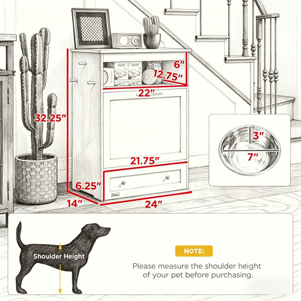 宠物喂食站储物柜-4